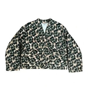 Rachel Comey for Target Animal Print Quilted Jacket Size M Black White Green